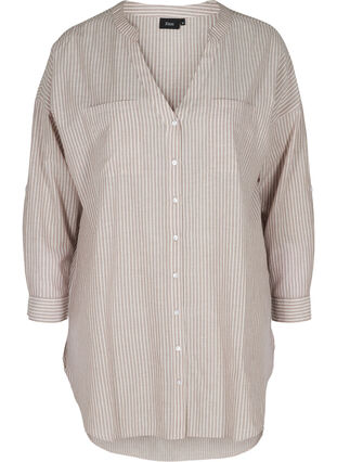 Striped shirt in 100% cotton, Quail Stripe, Packshot image number 0