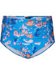 Extra high-waisted bikini bottom with print, Blue, Packshot image number 0