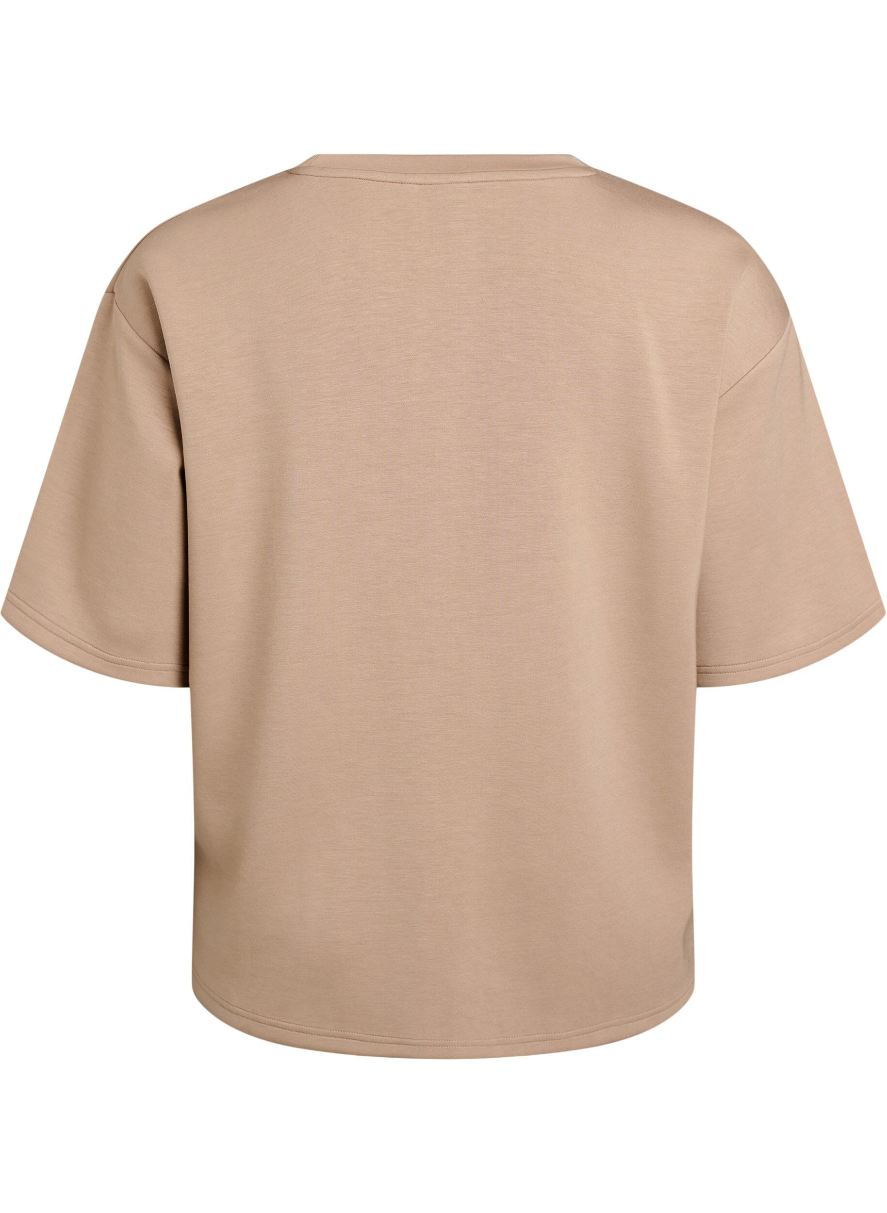 Zizzifashion Loose T-shirt with half sleeves, Beige, Packshot image number 1