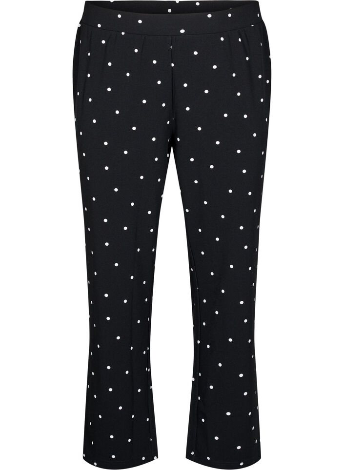 Straight fit trousers, Black, Packshot image number 0