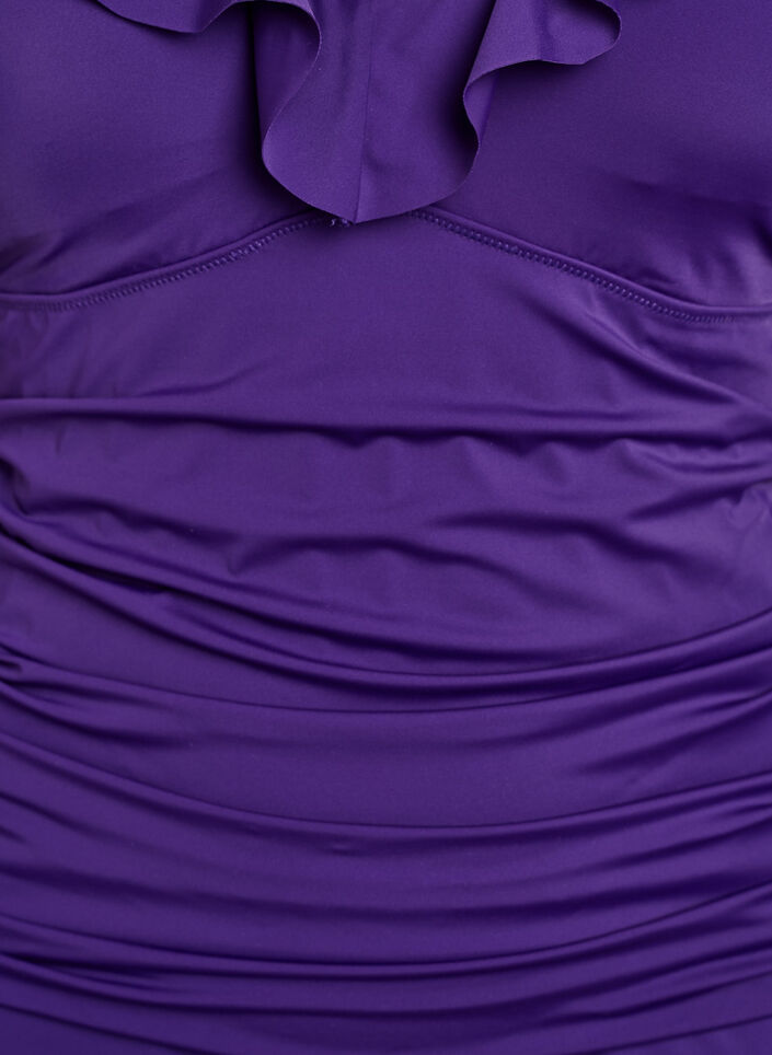 Swimsuit with ruffles and removable padding, Purple, Packshot image number 2