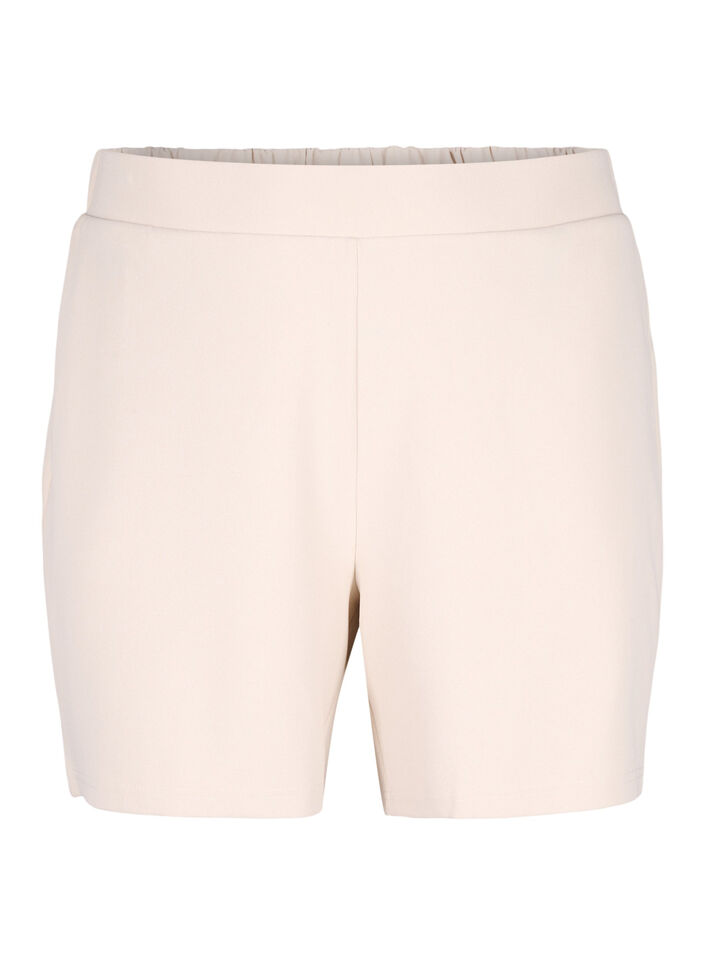 Loose shorts with pockets, Beige, Packshot image number 0