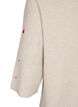 Knitted blouse with hearts and 3/4 sleeves, Beige, Packshot image number 3