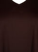 Plain dress with v neck and 3/4 sleeves, Coffee Bean, Packshot image number 2