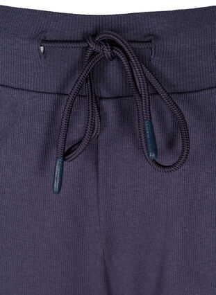 Loose culotte trousers in rib fabric, Odysses Gray, Packshot image number 2