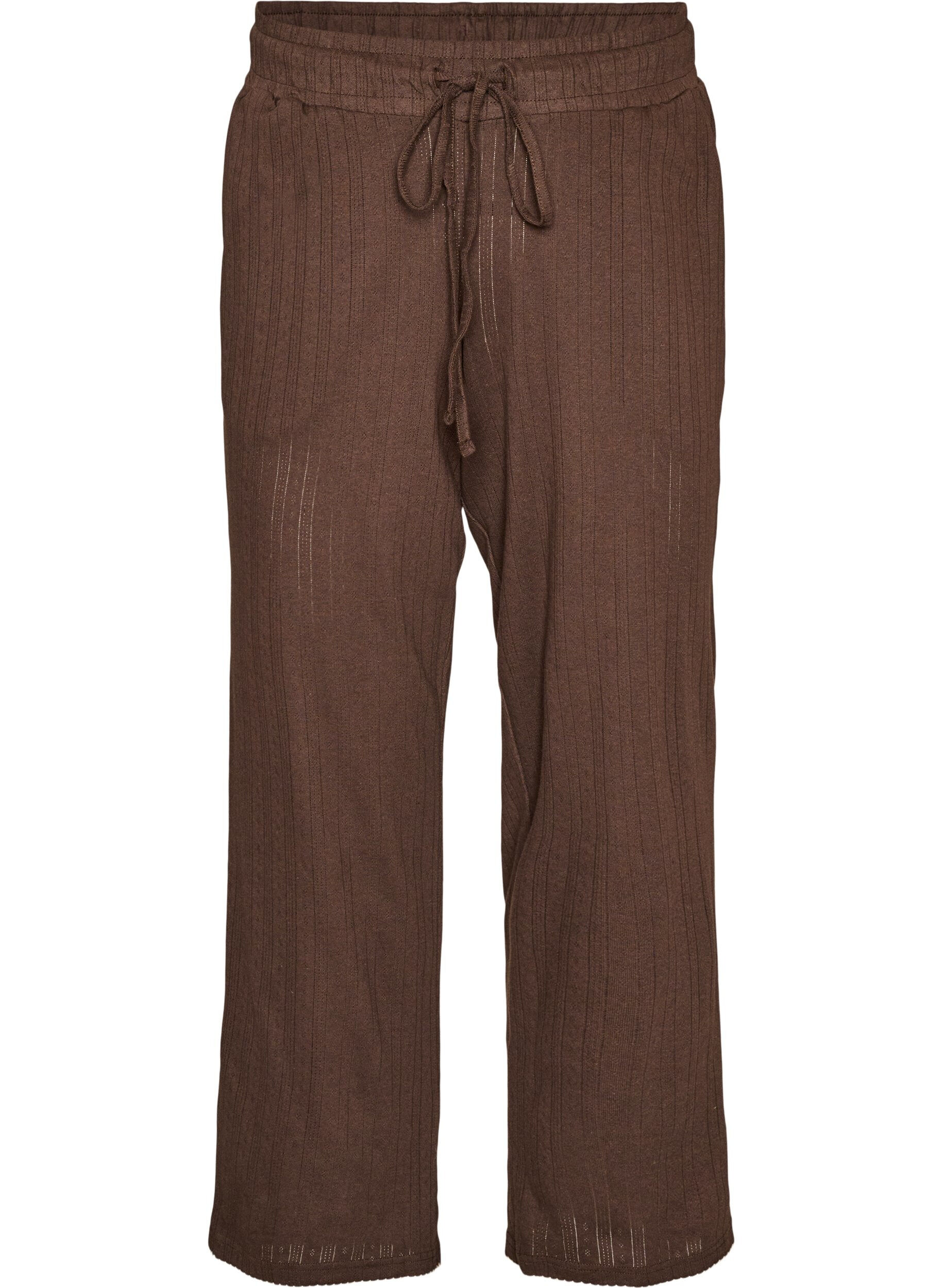 Organic cotton pyjama bottoms with eyelet embroidery
