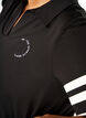 Sporty polo shirt with stripe details, Black, Model image number 3