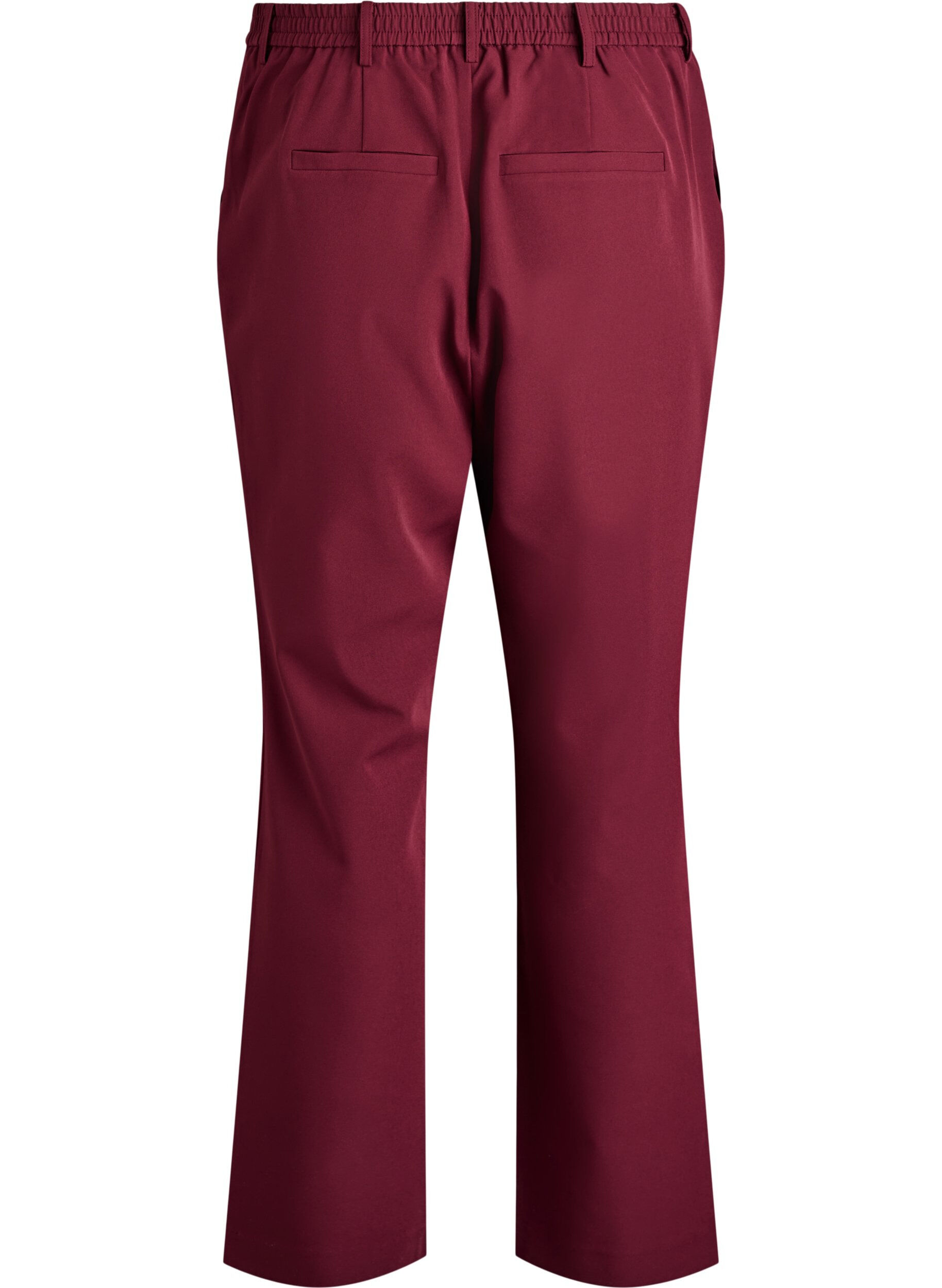 Zizzifashion Trousers with pockets and straight legs, Red, Packshot image number 1