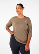 Sports top with 3/4 sleeves, Beige, Model image number 0