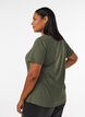 Solid-coloured basic cotton T-shirt, Green, Model image number 2