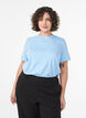 Basic cotton T-shirt with round neck, Blue, Model image number 0