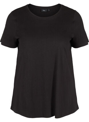 2-pack Short-sleeved T-shirt in Cotton, Black, Packshot image number 3