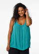 Strap top in viscose, Blue, Model image number 0