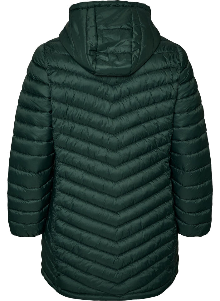 Lightweight jacket with pockets and detachable hood, Green, Packshot image number 1