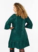 Sequin dress with a V-neck and 3/4 sleeves, Rain Forest, Model image number 1