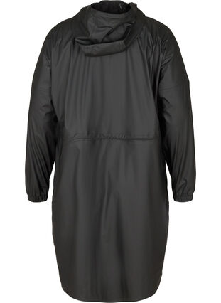 Rain jacket with a zip and hood, Black, Packshot image number 1