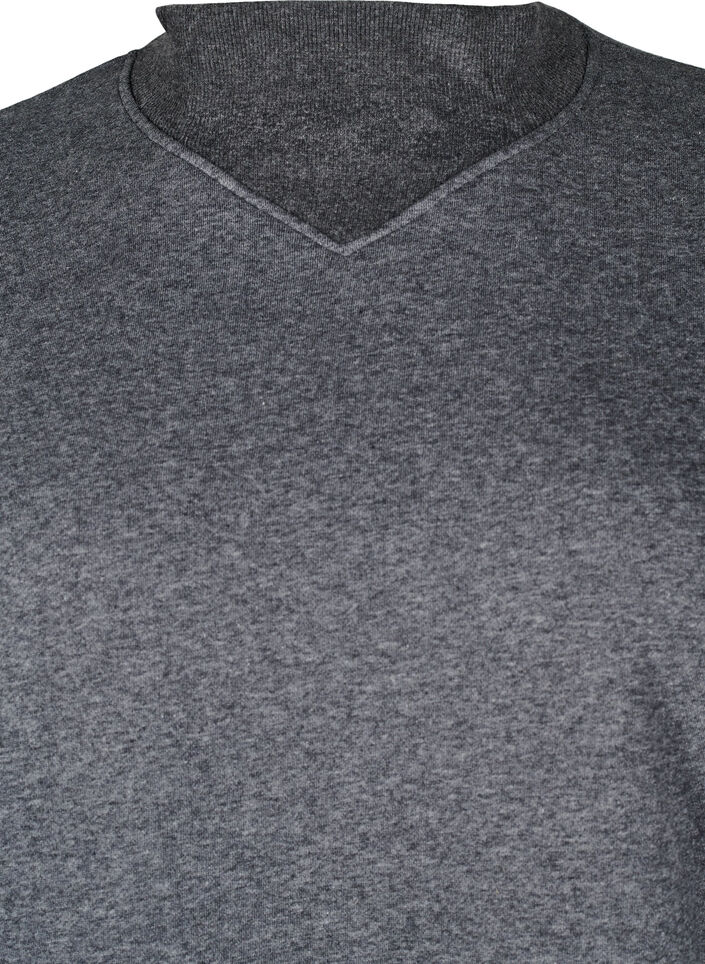 Sweatshirt with high neck and long sleeves, Dark Grey, Packshot image number 2