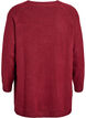 Long knitted blouse with ball buttons, Dark Bordeaux, Packshot image number 1
