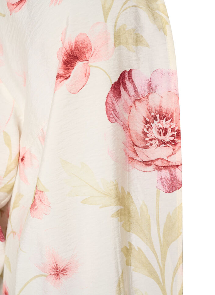 Viscose kimono with 3/4 sleeves, Red, Packshot image number 2