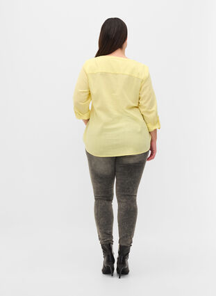 Super slim Amy jeans with high waist, Grey Denim, Model image number 1
