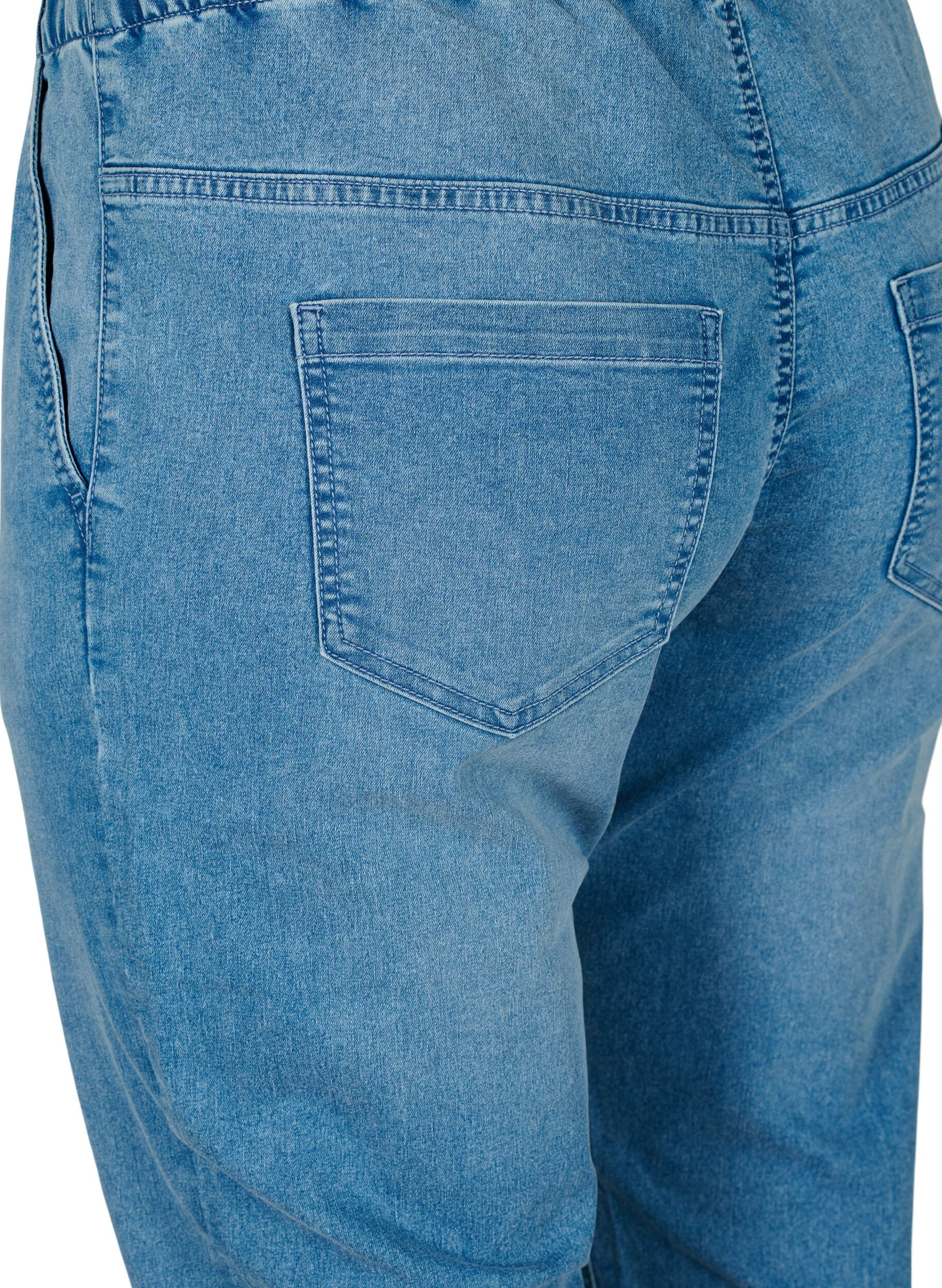 ZizzifashionDenim joggers with pockets, Light Blue, Packshot image number 3