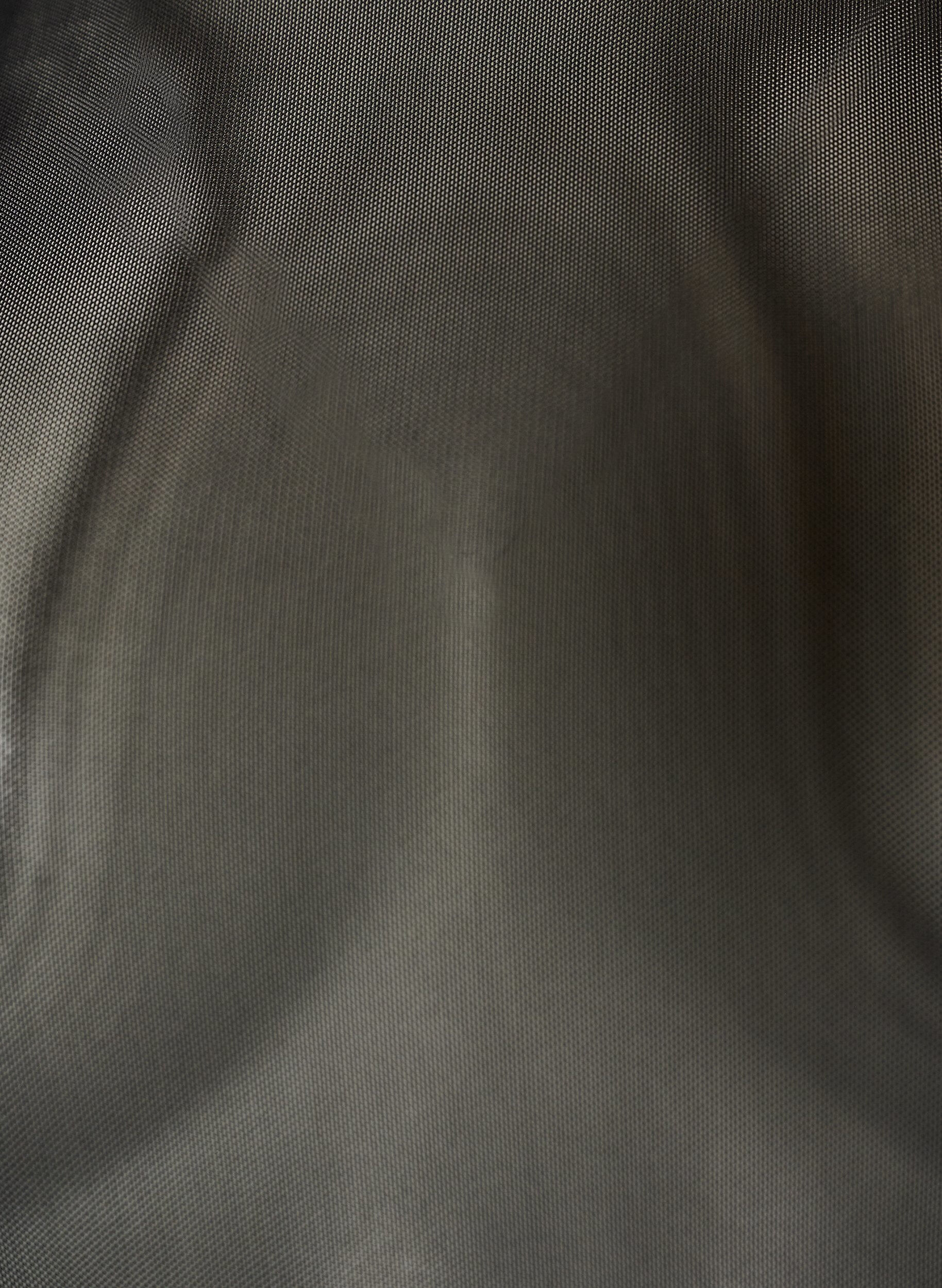 Zizzifashion Mesh top with short sleeves and round neck, Black, Packshot image number 2