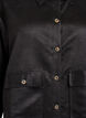 Short faux suede jacket with pockets, Black, Packshot image number 2