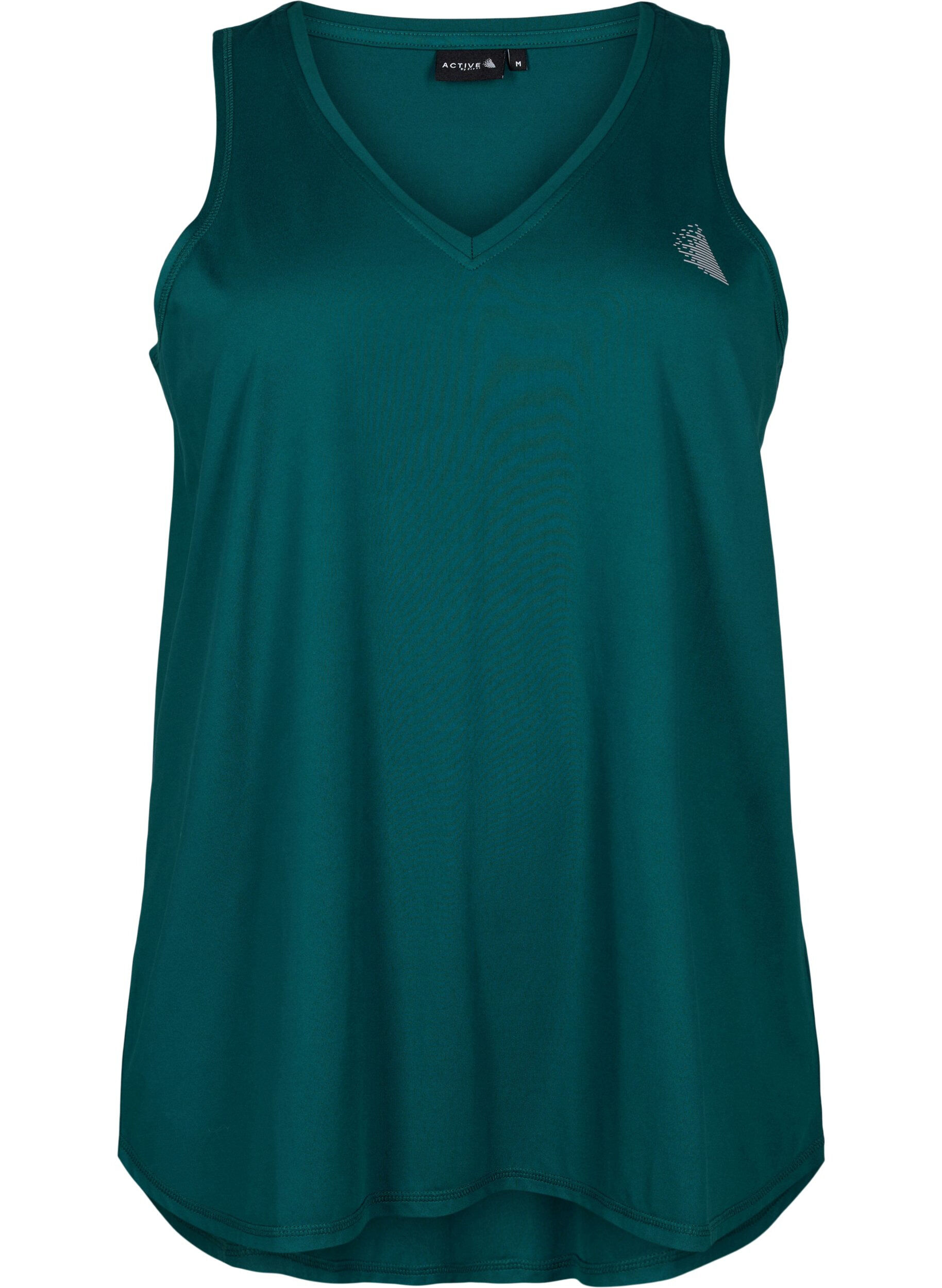 Zizzifashion V-neck training top, Deep Teal, Packshot image number 0