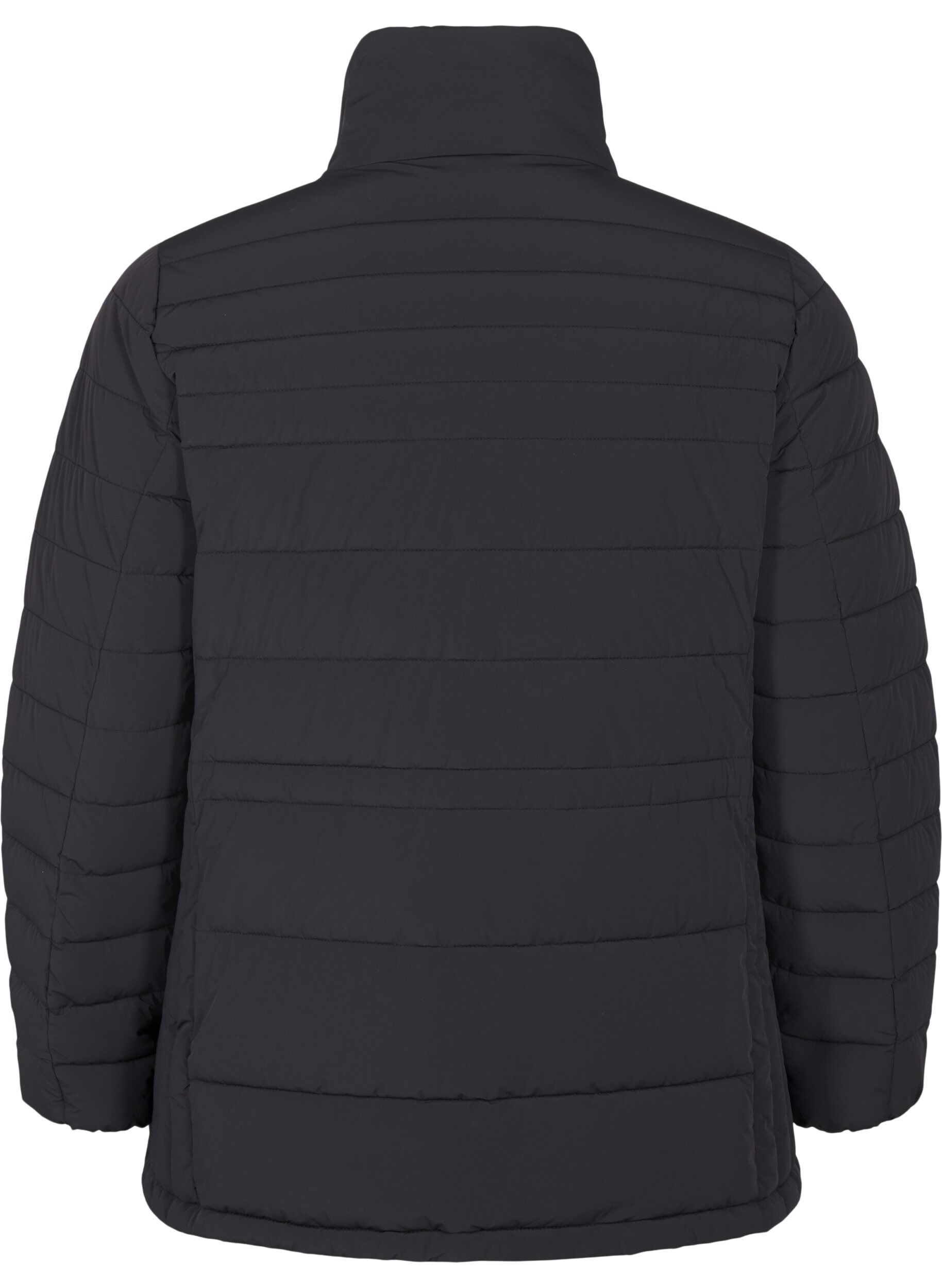 Zizzifashion Short puffer jacket with pockets, Black, Packshot image number 1