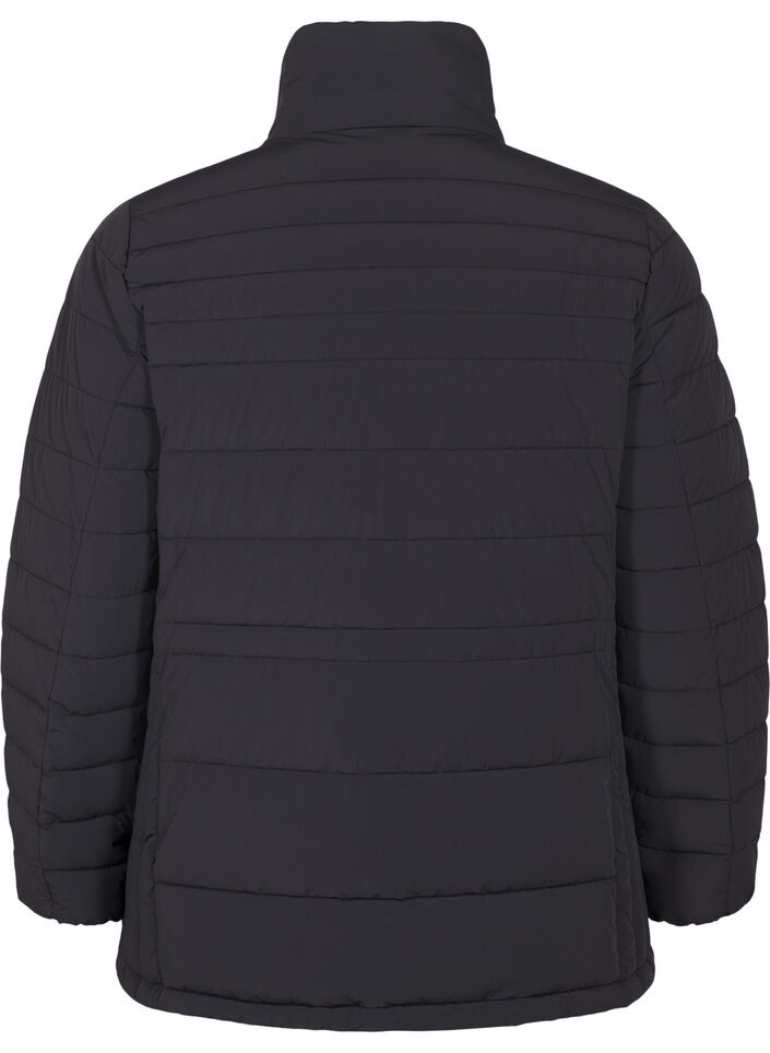 Short puffer jacket with pockets, Black, Packshot image number 1
