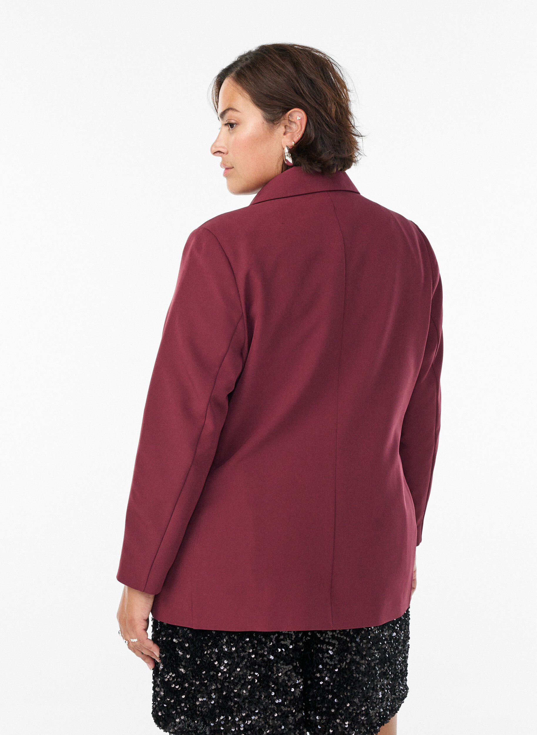 ZizzifashionClassic blazer with button fastening, Red, Model image number 2