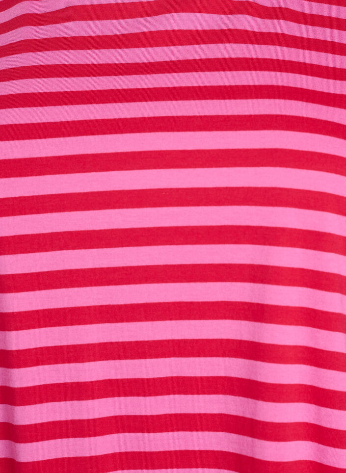Long striped night T-shirt, Pink, Packshot image number 2