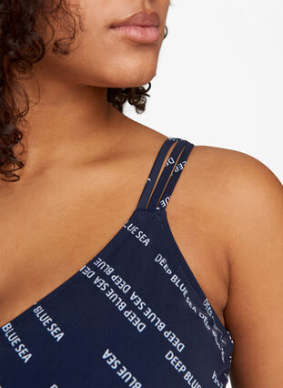Printed swimsuit with v-neck, Night Sky Comb, Model image number 2
