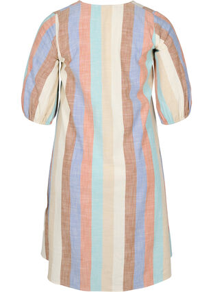 Striped cotton A shape dress, Multi Stripe, Packshot image number 1