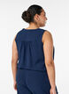Sleeveless top with wrinkle details, Blue, Model image number 1