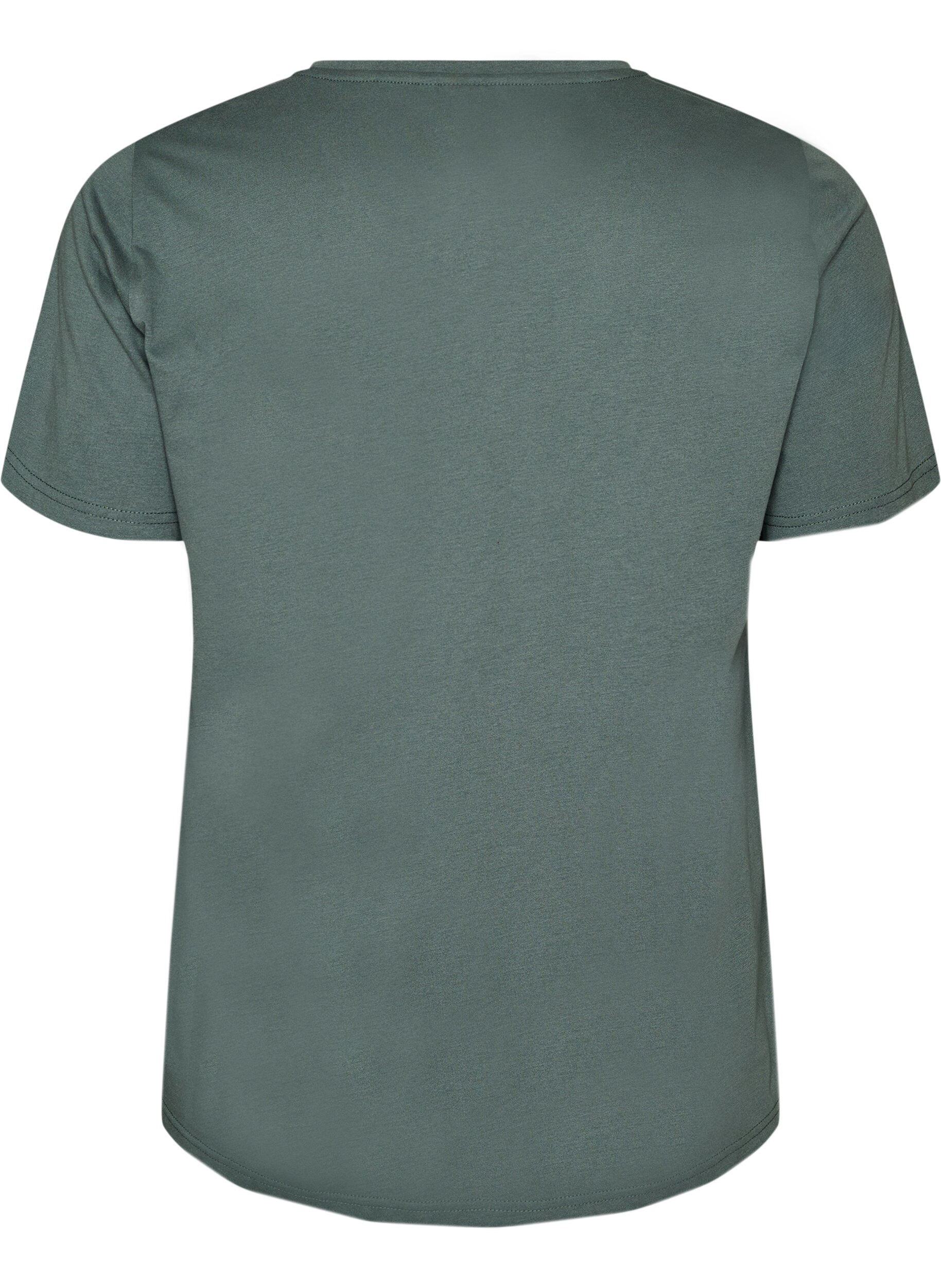 Zizzifashion T-shirt with motif, Green, Packshot image number 1