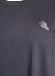 Solid-coloured training T-shirt, Dark Grey, Packshot image number 2