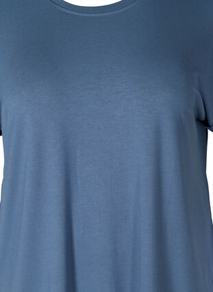 Round neck t-shirt made from a viscose mix, Vintage Indigo, Packshot image number 2