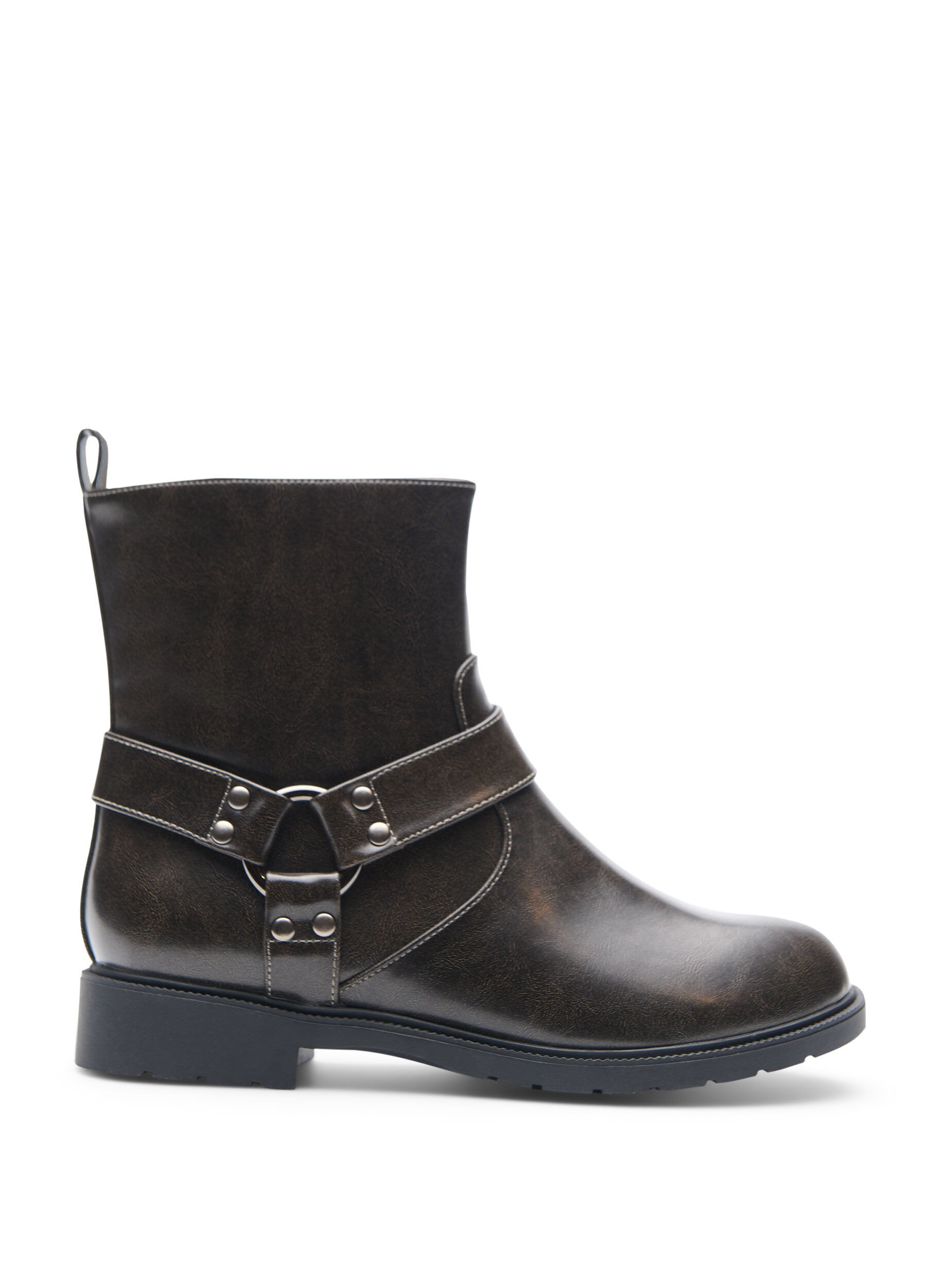 Wide fit - Short biker boot