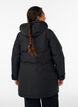 Water-repellent parka with a hood and functional details, Black, Model image number 2