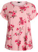 T-shirt with floral print, Rose, Packshot image number 0