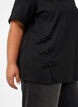 T-shirt with slits and decorative knot closures, Black, Model image number 3
