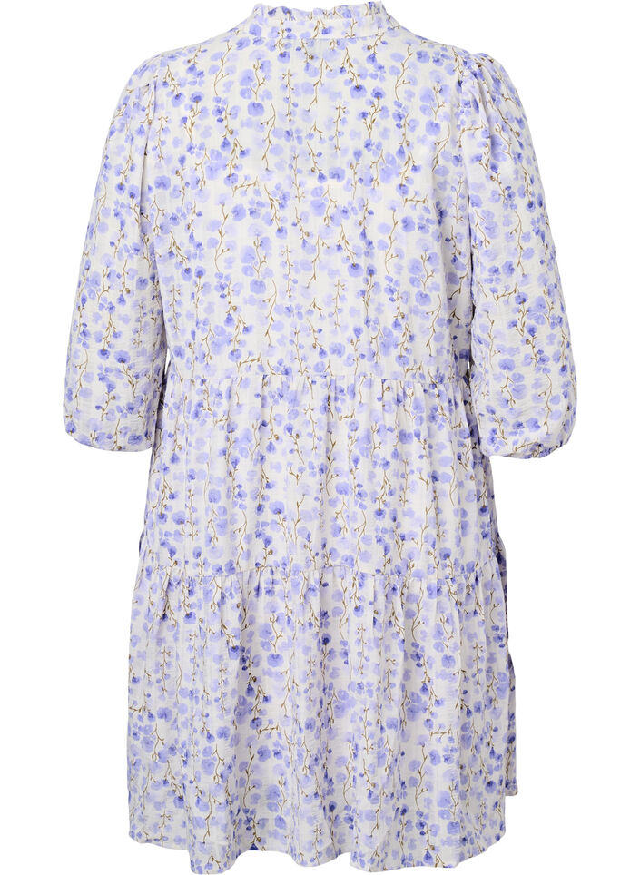Tunic with 3/4 sleeves and floral print, Sand Verbena AOP, Packshot image number 1