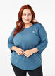 Training blouse with 3/4 sleeves, Petrol, Model image number 0