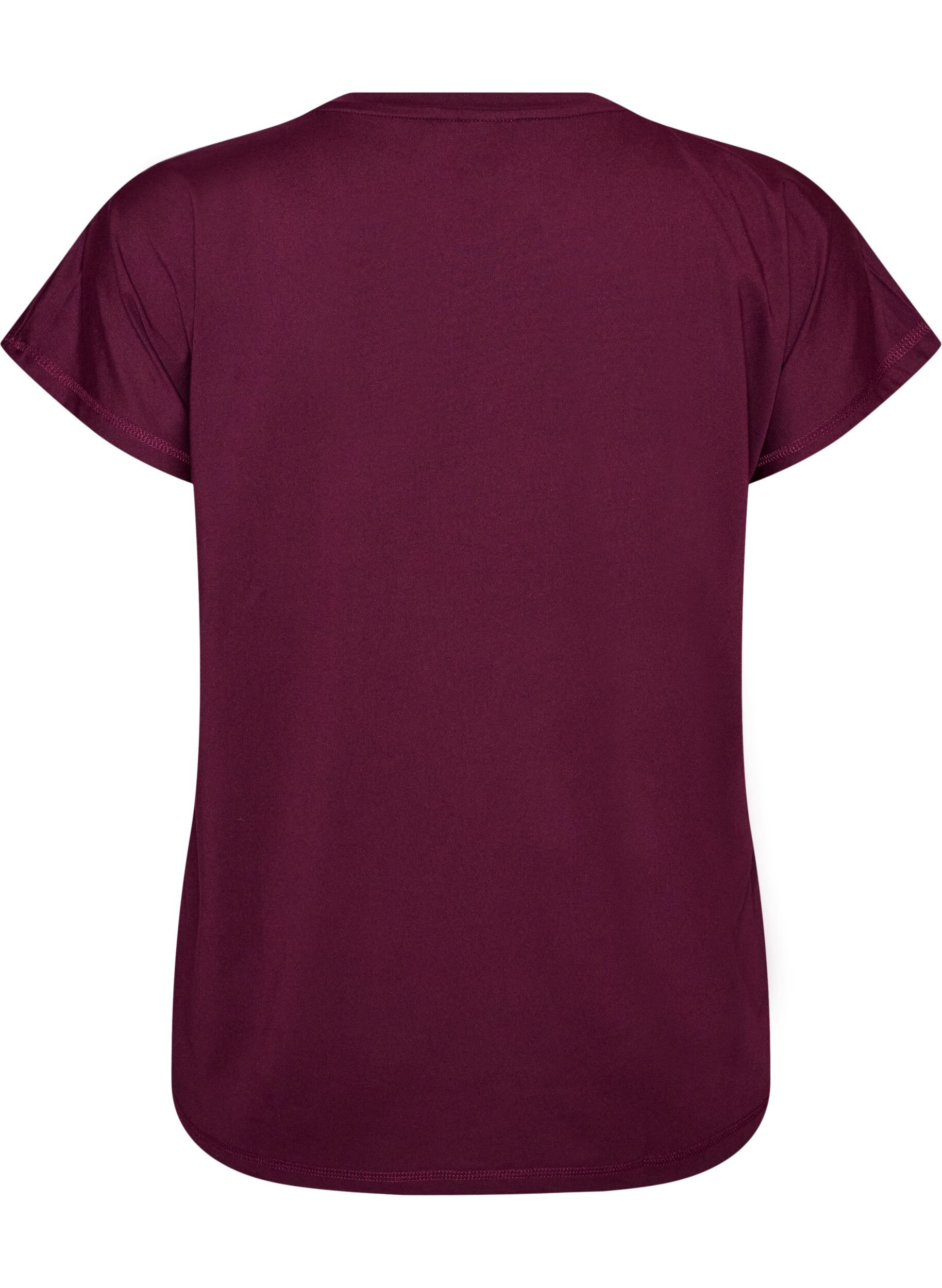 ZizzifashionLoose training t-shirt with V-neck, Purple, Packshot image number 1