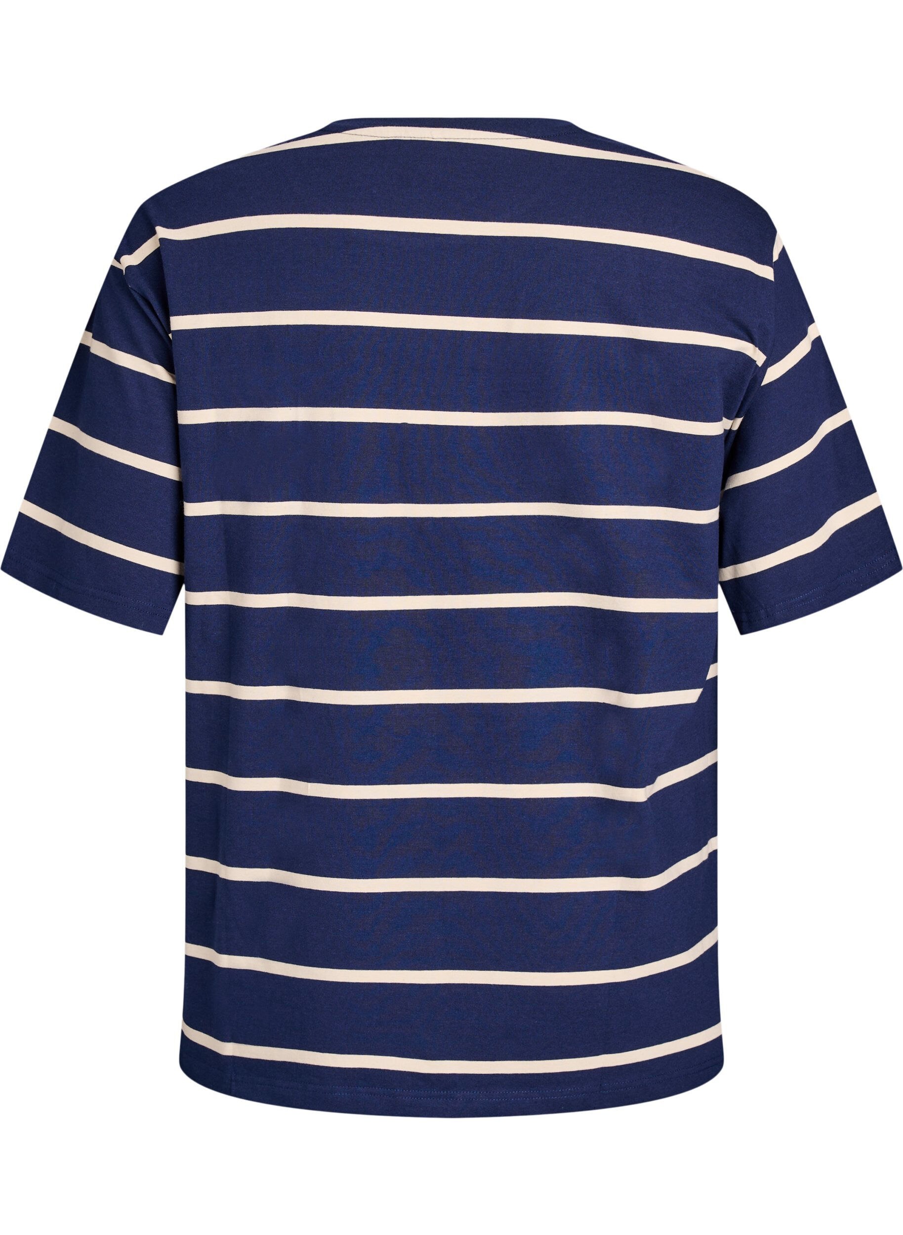 Zizzifashion T-shirt with stripes and leopard detail, Blue, Packshot image number 1