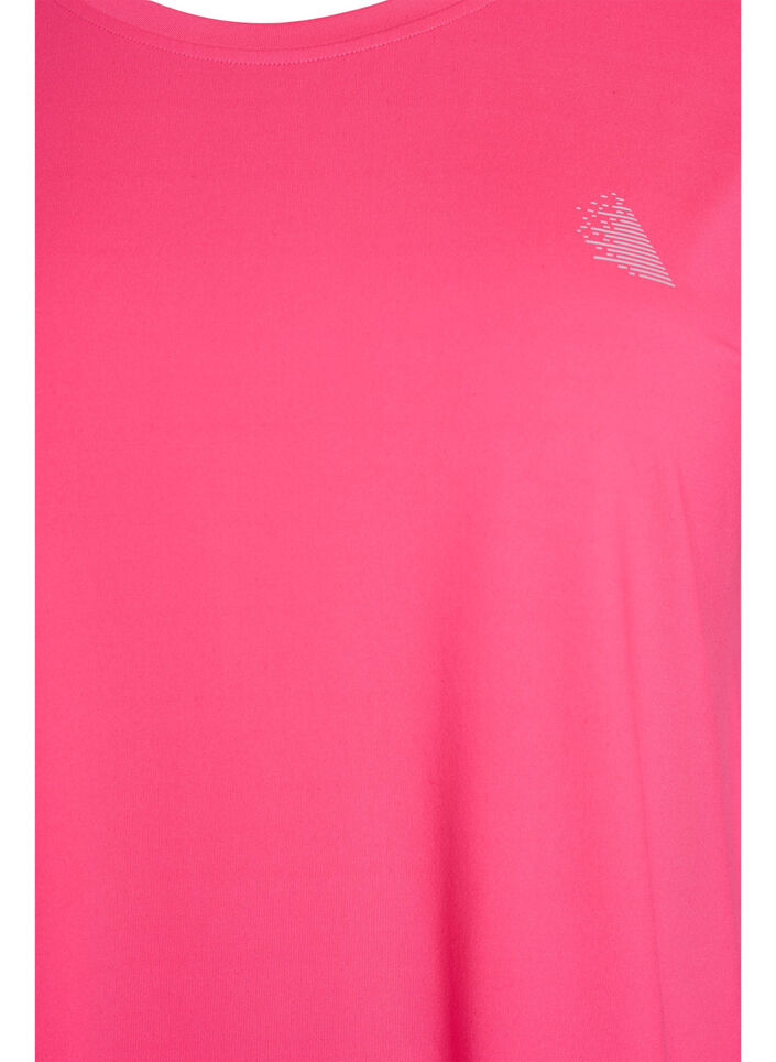 Solid-coloured training T-shirt, Pink, Packshot image number 2