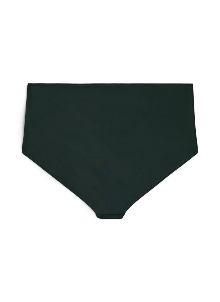 High-waisted bikini briefs with draping, Green, Packshot image number 1