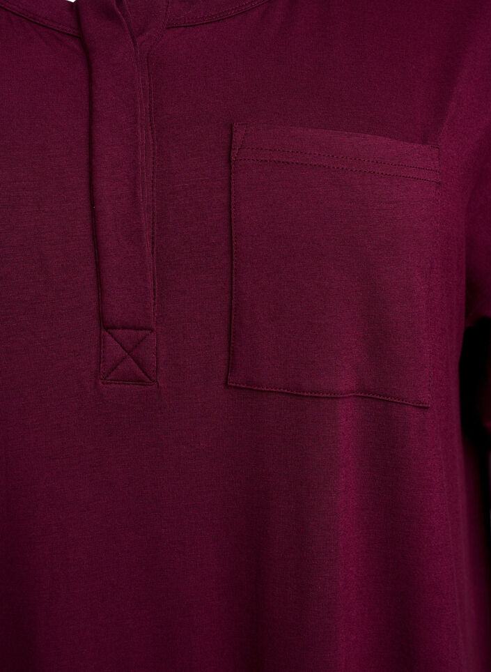 Short-sleeved nightgown in viscose, Fig, Packshot image number 2