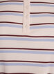 Rib T-shirt with stripes and button detail, Purple, Packshot image number 2